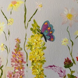 Original oil on canvas. Summer flowers.